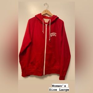 USC trojans women’s zip hoodie large.